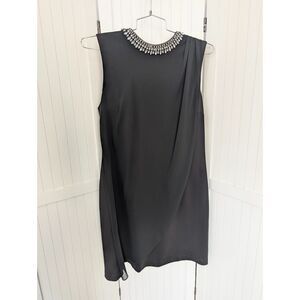 Hailey Logan Adrianna Papell Black Dress 14 Beaded Neck Cocktail Formal